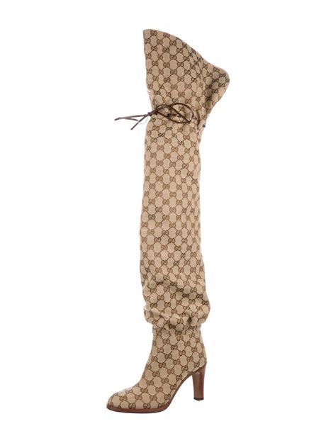 replica gucci boots wholesale|gucci monogram thigh high boots.